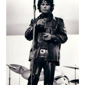 Men's Vintage Jim Morrison Black Leather Jacket