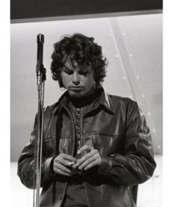 Men's Vintage Jim Morrison Black Leather Jacket UK USA Canada