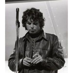 Men's Vintage Jim Morrison Black Leather Jacket UK USA Canada