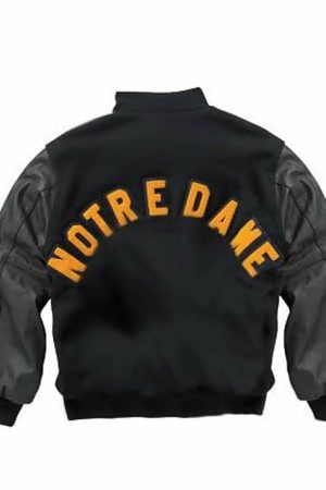 University Of Notre Dame Rudy Irish Bomber Jacket Black Friday Sale Winter