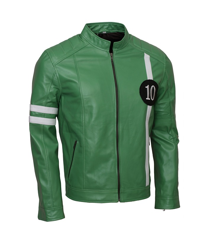 Alien Force Ben 10 Jacket Mens Leather Ryan Kelley Ben 10 Halloween Costume