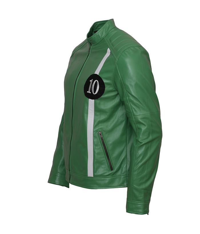 Alien Force Ben 10 Jacket Mens Leather Ryan Kelley Cosplay Costume