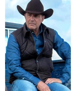 John Dutton Cowboy Classic Brown Quilted Yellowstone Vest