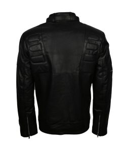 Men Fashion Black Retro Leather Motorcycle Jacket Black Friday sale