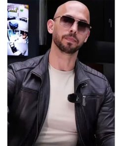 Top G Andrew Tate Black Leather Biker Jacket