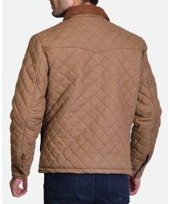 Yellowstone John Dutton Cowboy Brown Quilted Kevin Costner Jacket Gifts for Him