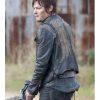 Daryl Dixon The Walking Dead Black Leather Biker Vest