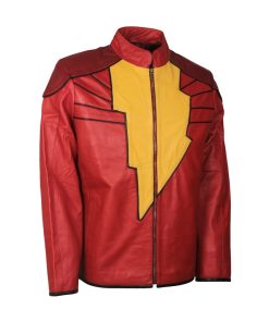 Injustice Gods Among Us Shazam Red Leather Jacket Gifts for Him