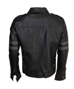 Leon Kennedy RE6 Black Leather Jacket Free Shipping UK USA Canada