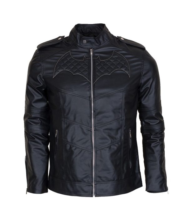 Batman Beyond Costume Mens Batman Black Leather Jacket Superhero Costume Bruce Wayne Jacket