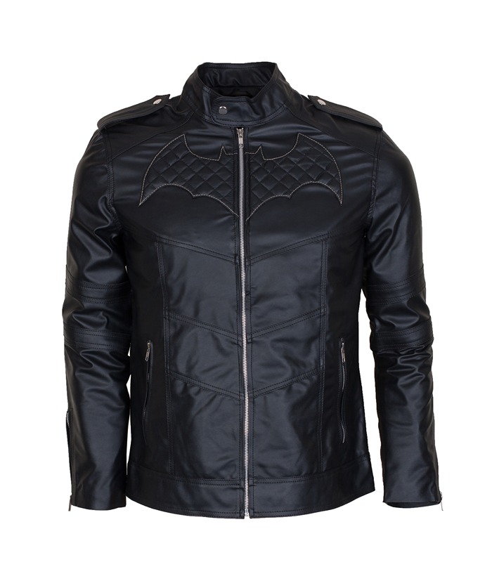 Batman Beyond Costume Mens Batman Black Leather Jacket Superhero Costume Bruce Wayne Jacket