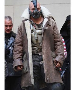 Batman The Dark Knight Rises Bane Coat Tom Hardy Distressed Leather Jacket on Hot Sale