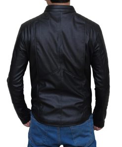 Michael Keaton Batman Black Leather Jacket Costume Free Shipping Worldwide