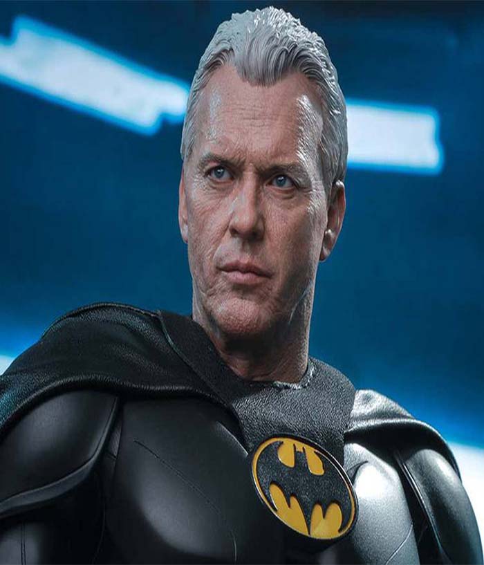 Michael Keaton Batman Black Leather Jacket Costume Gifts for Him
