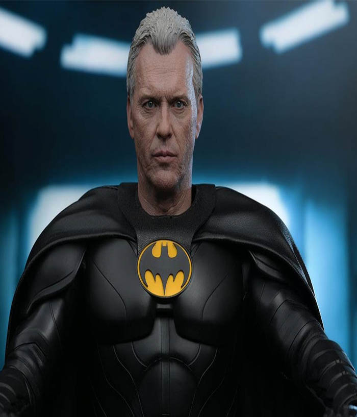 Michael Keaton Batman Black Leather Jacket Costume Hot Sale