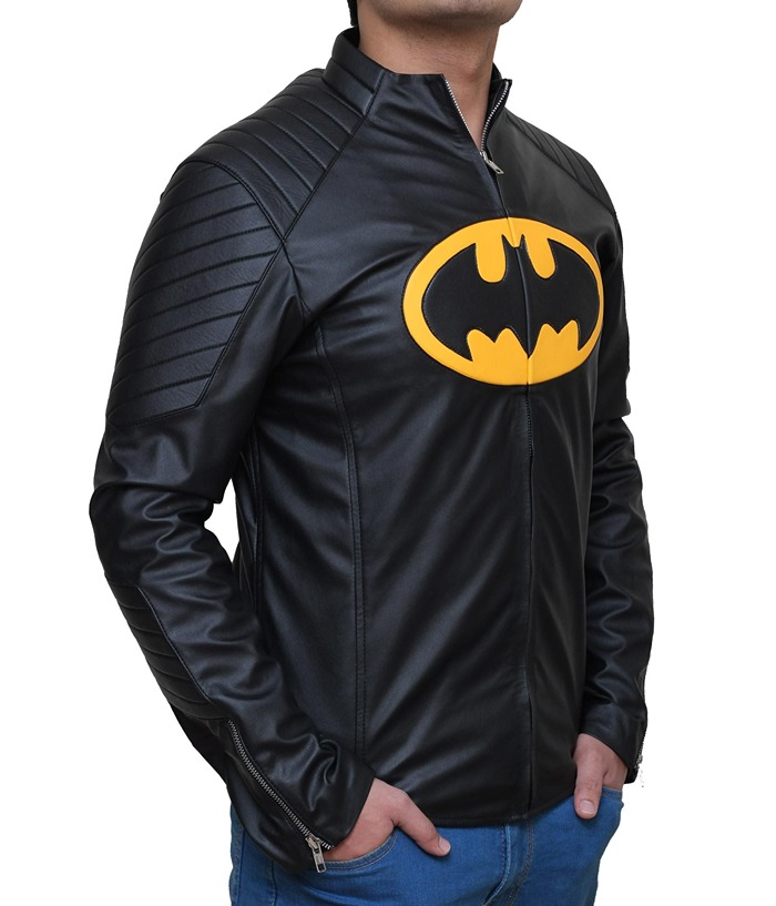 Michael Keaton Batman Black Leather Jacket Costume Shop Now