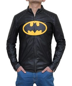 Michael Keaton Batman Black Leather Jacket Costume UK USA Australia