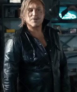 Mickey Rourke Section 8 Black Leather Jacket