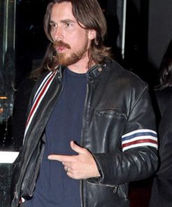 American Psycho Christian Bale Leather Jacket Gifts for Him