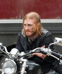 Austin Amelio The Walking Dead Black Leather Vest Winter Sale