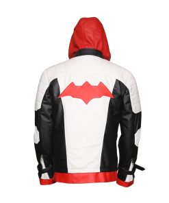 Batman Arkham Knight Red Hood Leather Jacket Costume Cosplay Sale