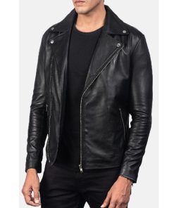 Black Brando Biker Vintage Leather Mens Jacket Christmas Sale