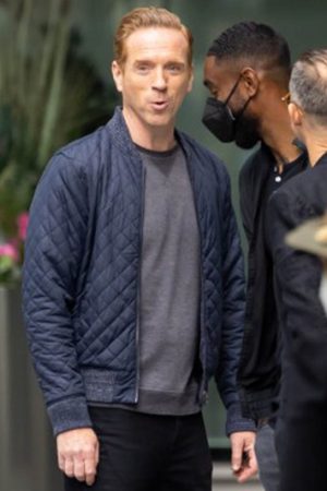 Blue Billions Damian Lewis Quilted Bomber Jacket