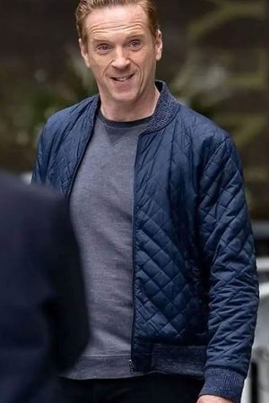 Blue Billions Damian Lewis Quilted Bomber Jacket Gifts for Him