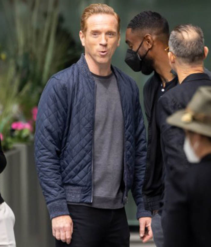 Blue Billions Damian Lewis Quilted Bomber Jacket