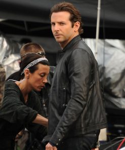 Bradley Cooper Limitless Biker Black Leather Jacket veste en cuir