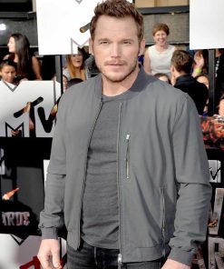 Chris Pratt Gray Bomber Jacket
