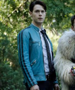 Dirk Gently's Holistic Detective Agency Blue Leather Jacket