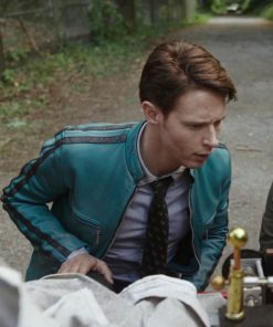 Dirk Gently's Holistic Detective Agency Blue Leather Jacket veste en cuir