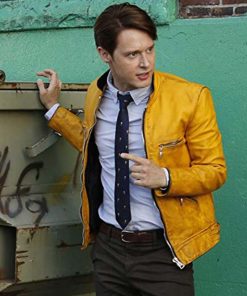 Dirk Gently's Holistic Detective Agency Yellow Leather Jacket motorrad jacke
