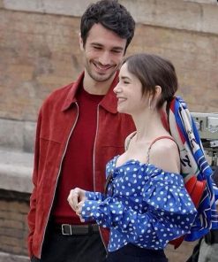 Eugenio Franceschini Emily In Paris Red Suede Jacket Winter Sale