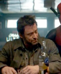 Hugh Jackman Deadpool and Wolverine Brown Leather Jacket Christmas Sale