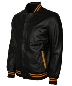 Judas Priest Black Bomber Leather Jacket Winter Sale