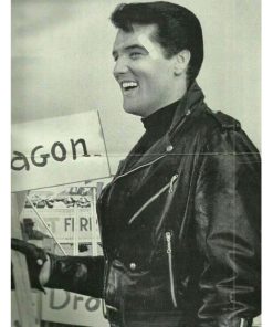 King Of Rock Elvis Presley Brando Leather Jacket USA Canada Australia Free Shipping