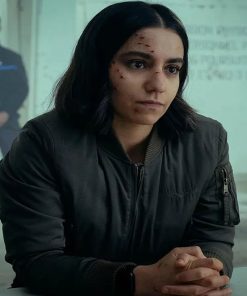 Lyna El Arabi Furies Green Bomber Cropped Jacket Halloween Sale