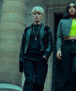 Marina Fois Furies 2024 Black Leather Jacket