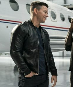 Mark Wahlberg Infinite Bomber Leather Jacket