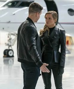 Mark Wahlberg Infinite Bomber Leather Jacket Free Shipping UK USA Australia