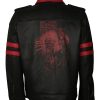 Men's Biker Iron Maiden Black Leather Jacket
