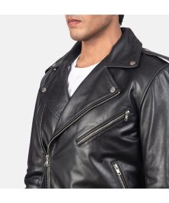 Men's Classic Brando Biker Leather Motorcycle Jacket Gifts for Him