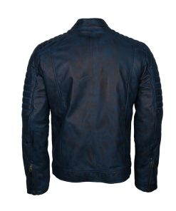 Mens Distressed Vintage Café Racer Leather Jacket Winter Sale