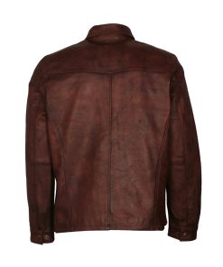 Men's Vintage Brown Trucker Leather Jacket Buy now