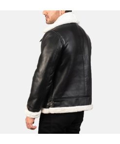 Men's Winter B3 Bomber Aviator Shearling Leather Jacket Gifts for Him