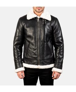 Men's Winter B3 Bomber Aviator Shearling Leather Jacket herren lederjacke