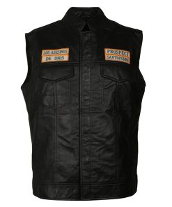 Michael Irby Mayans M.C Biker Leather Motorcycle Vest Cosplay Costume