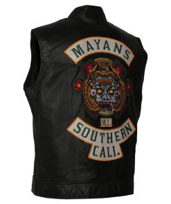 Michael Irby Mayans M.C Biker Leather Motorcycle Vest Gifts for Him